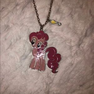 Pink Pie Silver Necklace